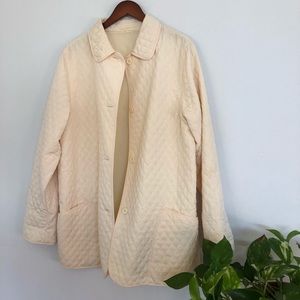 VINTAGE Quilted Pale Yellow Jacket